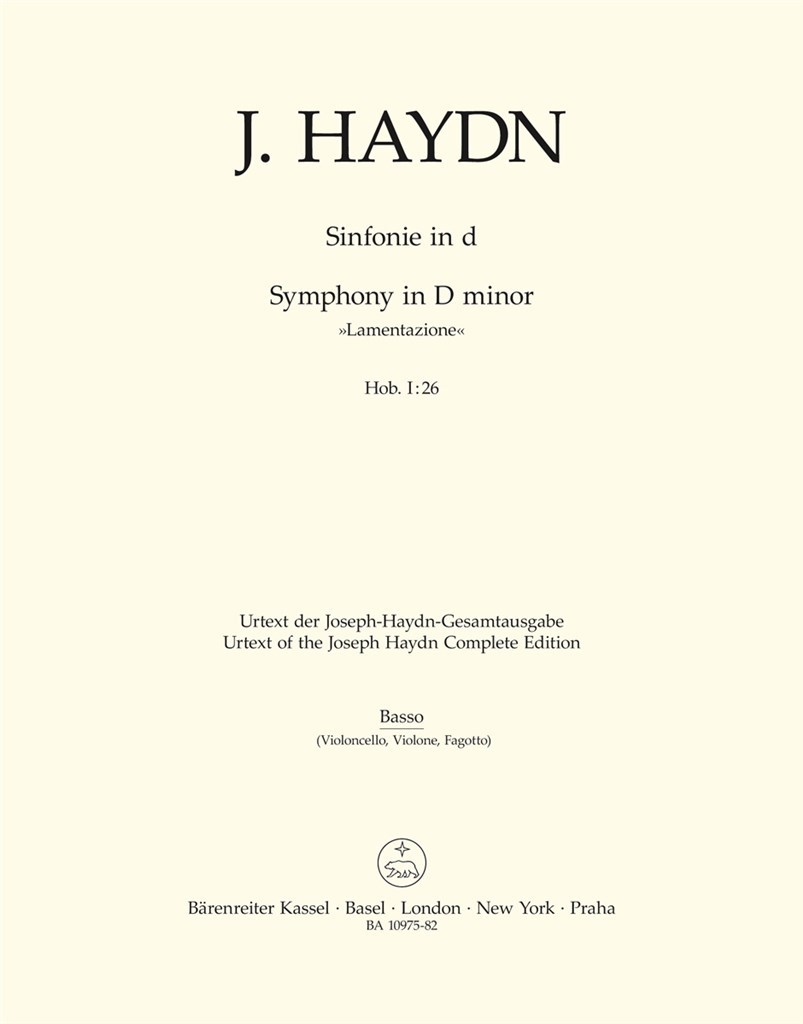 Symphony in D minor Hob. I:26 Lamentazione